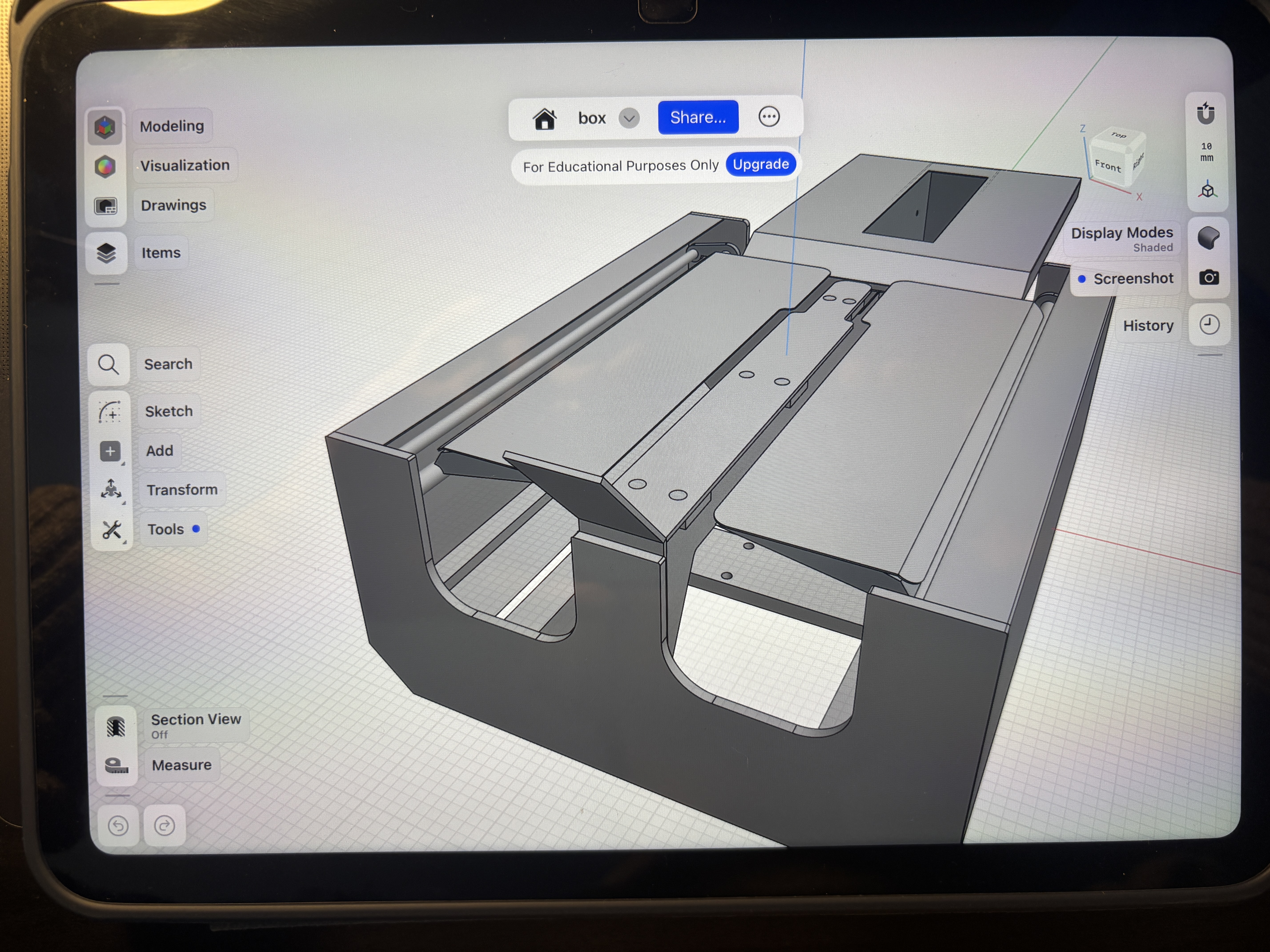 Mechanical CAD model for plasma cutting and customer quoting at Gravity RV